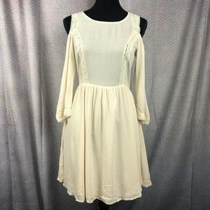 Sadie & Sage Lace Cold Shoulder Mini Dress S NWT